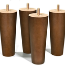 Furniture Legs Wood Sofa Legs Walnut Color Couch Replacement Legs for Cabinet Vanity Couch Chair Dresser Pack of 4 (6 inch)
