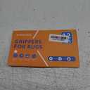 ZONGOOL 12 PCS Rug Tape, Reusable Washable Grippers for Rugs, Double Sided Non-Slip Rug Pads for Hardwood Floors, Rug Stoppers to Prevent Sliding, White