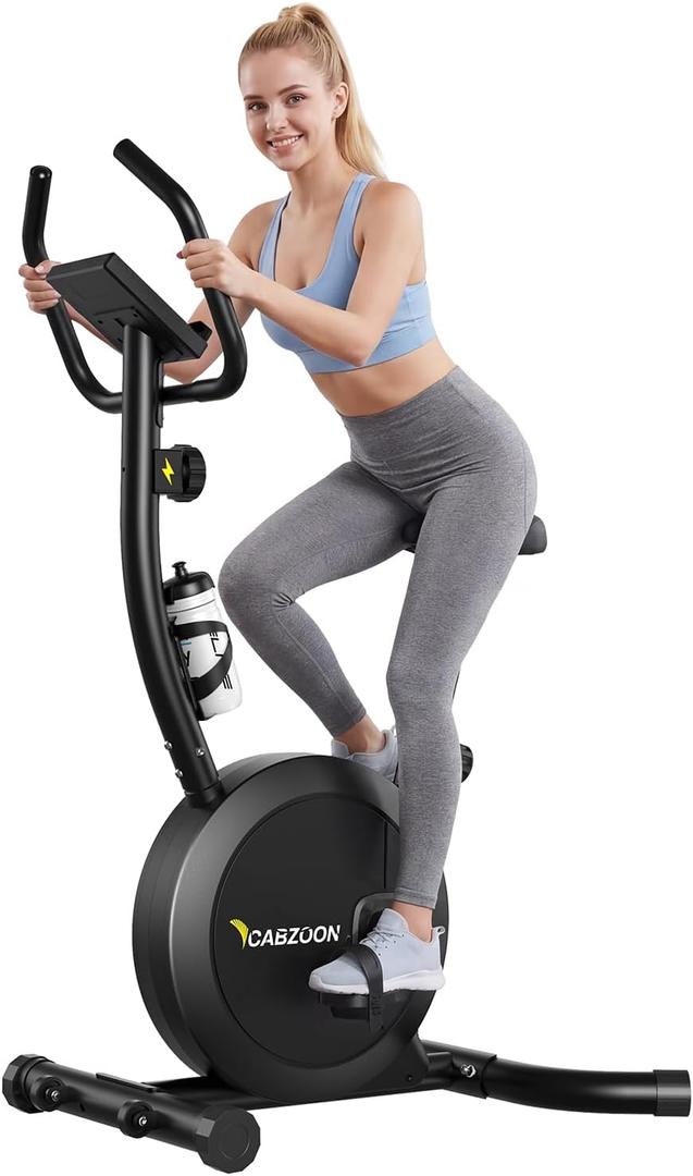 Exercise Bike Stationary Bikes for Home Adjustable Indoor Cycling Bike Magnetic Resistance Workout Bike Exercise Machine with Multi-Function Comfortable Seat, LCD Monitor, 264LBS Black