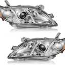 WEELMOTO Anti-Fogging Headlights Assembly for 2007-2009 Toyota Camry, Headlights for 2007 2008 2009 Toyota Camry US Version Replacement Headlamp