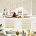 UNISHADES 100% Blackout No Tools No Drill Cordless Roman Shades for Windows, Size 36 3/4" W 60" H (for Windows 37" W 60" H) Blackout - Beige