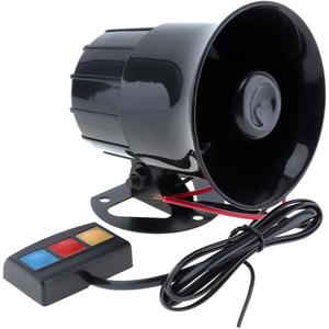 Car Alarm Siren, 12V 30W Car Motorcycle Alarm Warning Siren Horn 3 Sound Loud Speaker for Car/Motorcycle