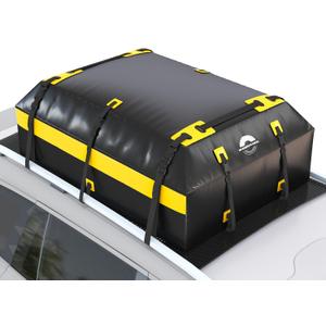 Rooftop Cargo Carrier Vehicle Soft-Shell Carriers, Heavy Duty Car Roof Bag Waterproof Without Rack, Car Topper Luggage Carrier-with 6 Hooks&Mat(19.4 Cuft)