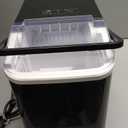 DUMOS Countertop Ice Maker with Handle, 26lbs/24H Portable Ice Machine, 9 Bullet Ice Cubes Ready in 6 Mins, Self-Cleaning, Quiet Compact Ice Maker for Home, Kitchen, RV, Camping, Black (12.5"*11.6"*8.8")