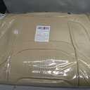 TIEHESYT Leather Seat Covers Front Pair with Lumbar Support and Headrest, Breathable and Waterproof Car Seat Cover, Universal Seat Covers for Cars, Trucks, SUVs, Airbag Compatible, Beige  
