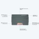 Slim RFID Wallet for Men Minimalist Aluminum Front Pocket Wallet with Removable Cash Clip Lightweight, Durable Metal Design (Brushed) (Dark Grey)