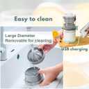 Electric Citrus Juicer, USB-C Rechargeable Portable Orange Juicer, One-Touch Cordless Juice Squeezer for Lemon, Lime & Citrus Fruits, Compact Travel Juicer for Home, Office & Camping