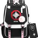 Large Capacity Laptop Bag Bookbag with Notebook, USB Charging and Headphone Port for STAY Music Fans