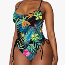Viottiset Women's Ruched High Cut One Piece Swimsuit Tummy Control Bathing Suit Monokini, 2XXL