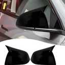 Side Mirror Cover,for Tesla Model Y 20212024，2PCS Turn Signal housing Cover Sets car Accessories Bright Black（Not Fit 2025 Juniper）