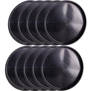 10 Pack Plant Saucer 20 Inches Plant Trays for Pots Plastic Round Drip Trays Flower Pot Saucers Black Planter Water Tray Plant Drainage Tray, Black