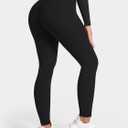 Sunzel Sunlissia Hidden Butt Lifting Scrunch Workout Leggings for Women Crossover High Waist Yoga Pants with Tummy Control (Black)