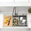 30 Inch Drop In Kitchen Sink Workstation - SZBAQTM 30x19-Inch Top Mount Sink Stainless Steel Single Bowl 10'' Deep Handmade Drop In sink with Cutting Board& Strainer, 30"X19"X10"
