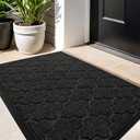 Color&Geometry Extra Large Outdoor Door Mat 36x60, Black- Dirt Trapping, Anti Slip, Low Profile, Easy Clean, Rubber Backing Doormat, Outside Floor Matts and Rugs for House Entrance/Entryway/Entry