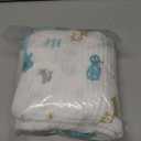 Yoofoss Hooded Baby Towels for Newborn 2 Pack 100% Muslin Organic Cotton Baby Bath Towel with Hood for Babies, Infant, Toddler and Kids, 32x32Inch, Soft and Absorbent Newborn Essential,Blue Elephant