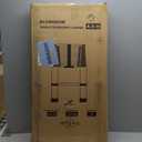 Telescoping Ladder,14.5 FT Aluminum Lightweight Extension Ladder with 2 Triangle Stabilizers, Heavy Duty 330lbs Max Capacity (Silvery)