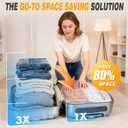 Travel Vacuum Storage Bags with Pump, Carry-on Luggage Compression Bags + Portable Electric Pump, 80% Space Saver for Clothes, Vacuum Seal Bags for Clothing Packing Travel, Pack of 18