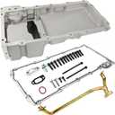 302-1 81074 LS Swap Retrofit Oil Pan Kit Compatible with GM Classic Car Muscle Car Trucks LS Gen III IV Aluminum 1955-87 Fits for LS1 LS2 LS3 LS6 LSX 4.8L 5.3L 5.7L 6.0L 6.2L Engines (Silver)