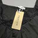 Ekouaer Women's Nightgown V-neck Chemise Sleepwear Lace Nightwear Soft Lingerie for Women (Black, XXL)