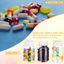 Vesici 18 Pcs 80 ml Empty Clear Pill Bottle Plastic Medicine Reagent Bottle with White Screw Cap Solid Powder Case Refillable Containers with Label Sticker for Liquid Solid Powder Medicine