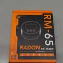 RM-65 Radon Detector for Home Basement, Continuous Radon Monitor with Audible & Visual Alarm, LCD Color Display, Long Term Portable Gas Detector for Home, pCi/L or Bq/m