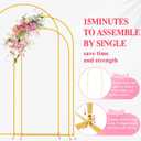 Asee'm Metal Arch Backdrop Stand Set of 3 (7.2FT, 6.6FT, 6FT) Gold Arched Frame for Wedding Ceremony Parties Birthday Baby Shower Garden Balloon Decoration
