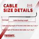 40.1" Throttle & Idle Cable Kit for 2004-2006 Sportsters 14" Handlebar fits Harley Extended Black Vinyl Stainless Steel Braided (No Cruise control)