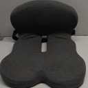 Memory Foam Seat Cushion for Truck Drivers, Office Chairs, Car Seats, Sciatica Relief Pillow for Tailbone, Ergonomic Pressure Relief Pad for Long Sitting & Driving Ergonomic Chair Pad (Black)