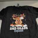 2nd Grade Teacher Christmas Second Grade Squad Reindeer Xmas T-Shirt for Men Women Kids S