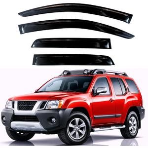 KPY Rain Guards Fit for 2005-2016 Nissan Xterra, Out-Channel Window Visors Vent Wind Deflectors 4PC, Car Accessories for 05-16 Xterra