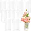 9 x 9 Pack 6 Inch Glass Cylinder Vases Clear Cylindrical Flower Vases Small Floating Candle Holder for Centerpieces Wedding Anniversary Birthday Party Home Decor