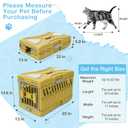 Collapsible Cat Carrier Hard, Plastic Hard-Shell Pet Carrier Travel
