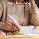 Caydo Wired Electric Diamond Painting Pen (Plug-in Use), E-Painter for Diamond Painting - Ergonomic Vacuum Tool with 2-Tips, Diamond Art Accessories Tools for Setting Diamonds Without Wax (Pink)