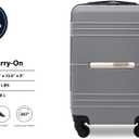 Travelers Club 22" Richmond Spinner Carry-On Luggage, Charcoal