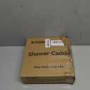 YASONIC Corner Shower Caddy Organizer, 5-Pack Self-Adhesive Rustproof Bath Shelves with Soap Holder & 4 Hooks, Large Capacity Shower Storage Rack for Bathroom Organization, Silver