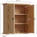 ChooChoo Bathroom Wall Cabinet with 2 Doors, Over The Toilet, 8.8"D x 21.1"W x 24"H