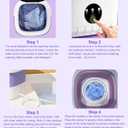 16L Portable Washing Machine, Large Capacity Compact Laundry Machine of Underwear, Baby Clothes, Socks, 3 Cleaning Modes Suitable for Small Clothes, Foldable Design for Hotel, Home,Apartment,Campain