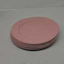 Set of 12 Plastic Pink Charger Plates, Elegant Chargers for Table Dinner Decoration, Wedding, Holiday,13" (Silver)