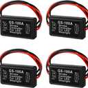 Zpana 4PCS GS-100A Car Brake Light Flasher Strobe, 12-24V Vehicle LED Flasher Module, Automotive Flashing Strobe Blinking Controller for Brake Tail Stop Light, Universal for Motorcycle Truck SUV