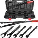 BILITOOLS Fan Clutch Removal Tool Kit, Fan Clutch Wrench Set 22 36 40 47 51 MM with Pulley Holder