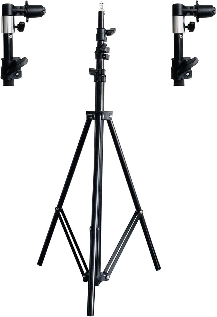 Professional Tripod Stand, Mini Projector Tripod,Adjustable Height Light Stand for Ring Light/Webcam/Mini Projector/Phone, Portable Light Duty Support (Black,22"-63")
