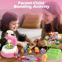 HAYXUN Flower Crafts for Kids Ages 4+, DIY Arts and Crafts for Kid Girl Toys, Hands-On Educational Toy, Reusable Art Toy for Creativity, Learning & Gifting, Birthday Gifts for Toddler Girls (Red)