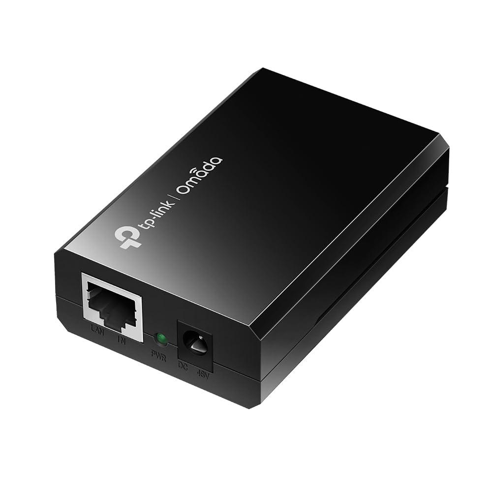TP-LINK TL-PoE150S PoE Injector Adapter, IEEE 802.3af Compliant, up to 100 Meters (325 Feet),Gigabit -10/100/1000,Black