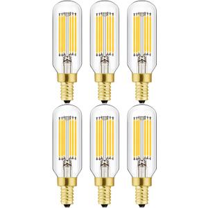 Dimmable E12 LED Bulbs 6W, T6 Edison Light Bulbs Soft White 3000K, 60W Candelabra Incandescent Bulbs Equivalent Vintage LED Filament Edison Candle Bulb, 600lm, 6Pack.