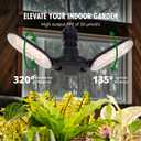 2 x LED Grow Light, Foldable Growing Light for Indoor Plant, E26 Base, 24 Watt, 320 Degree Rotation, Full Spectrum, Damp-Proof, 2 Sets
