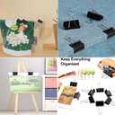 Ufmarine Binder Clips Paper Clips Assorted Sizes 200 Count (Black), Metal Paper Binder Clips with Box for Office, School and Home