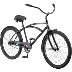 Schwinn Cruiser Bike, 26 Inch Bike for Women and Men, Beach Cruiser Bicycle, Linear Pull Brakes, Comfortable Padded Seat, Upright Riding Position, Adult Bicycle