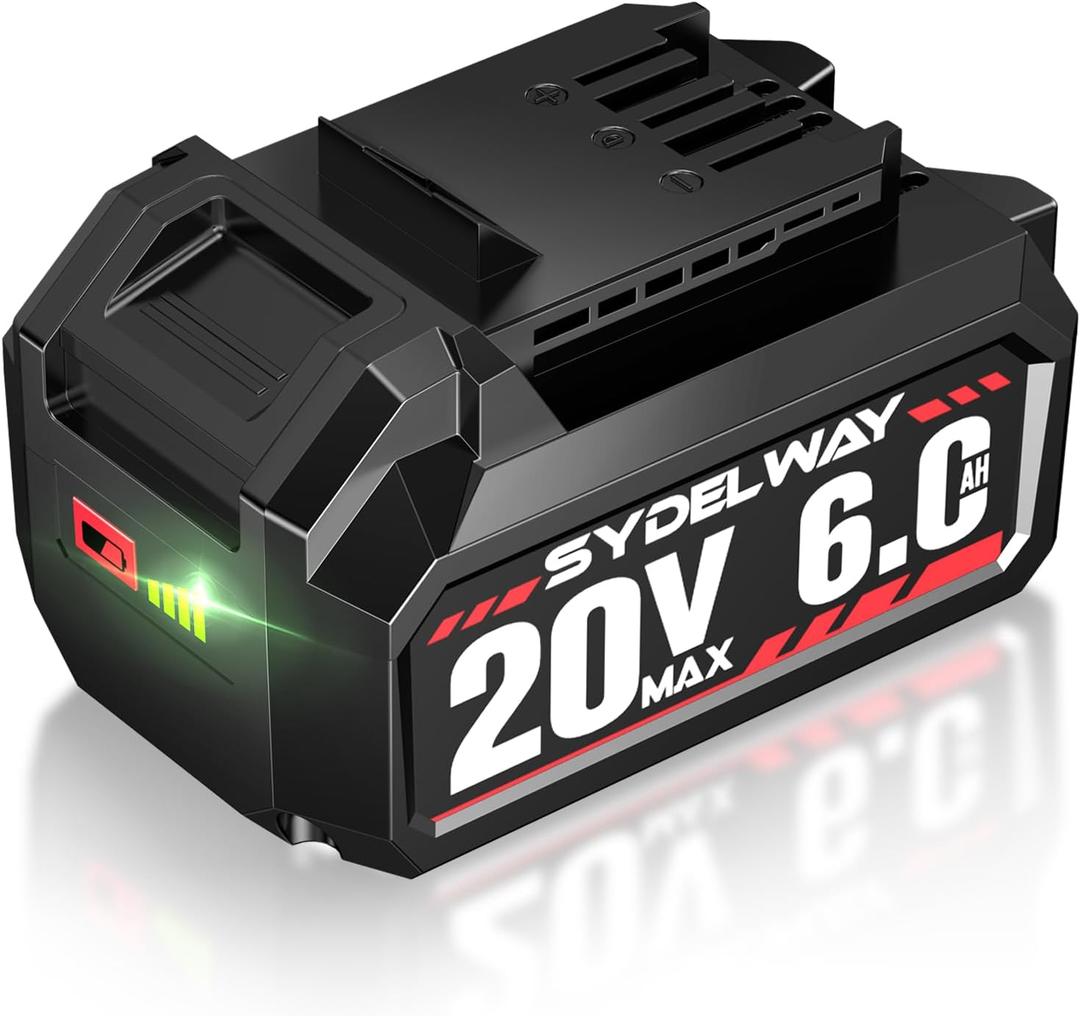 20V 6.0Ah Battery Replacement for Skil 20V Battery, Compatible with SKIL PWRCORE 20 Volt Cordless Power Tools and Chargers, Replacement for Skil Battery BY519601 BY519603 BY519702