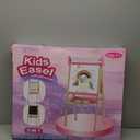 Easel for Kids Toys,Adjustable Wooden Toddler Art Easels, Girls Toys for Ages 5-7,8-13,Magnetic Dry Eraser White Board and Chalk Board with Art Supplies,Kid Easel 4 5 6 7 8 9 10 Year Old Girl Gifts (Pink)