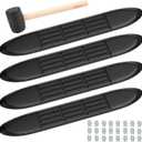 Replacement Step Pad for 3" Round Nerf Bars Set of 4 Pack, 21" Long x 3" Wide, Durable Non-Slip Running Boards Replacement Pads with Rubber Mallet and 24 Pins
